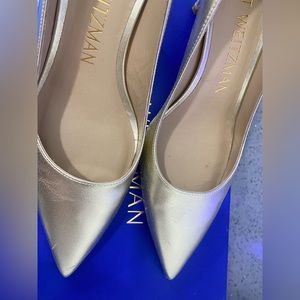 Gold stuart Weitzman pumps - worn once!